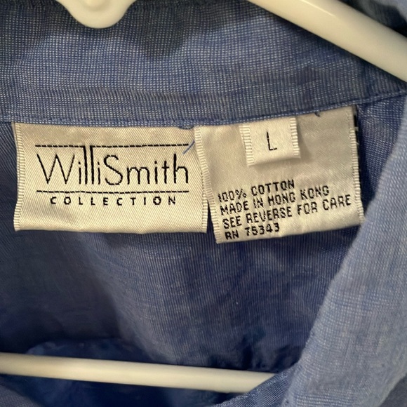 Willie Smith turned up cuff, collar-button front, tapered shirt, L. 100% cotton. - Picture 3 of 4